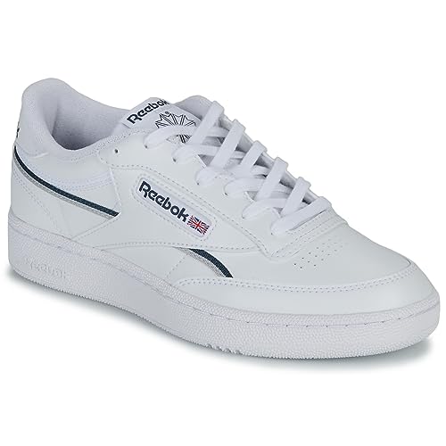 Reebok Herren Club C 85 Vegan Sneaker, FTWR White/Hoops Blue F23/Steely Fog F23, 36 EU von Reebok