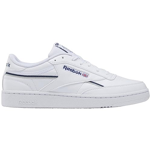 Reebok Herren Club C 85 Vegan Sneaker, FTWR White/Hoops Blue F23/Steely Fog F23, 38.5 EU von Reebok