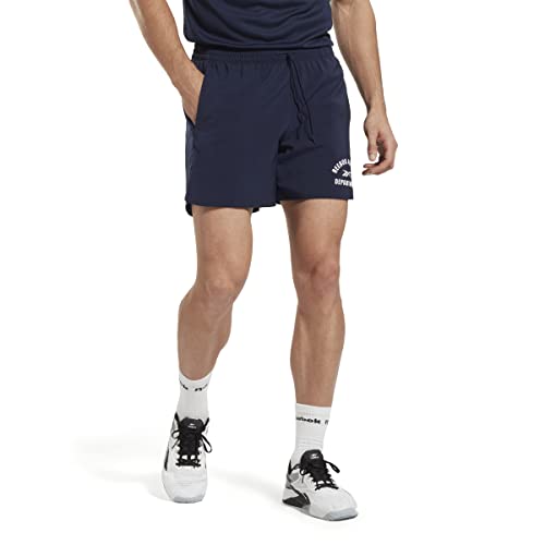 Reebok Herren Gewebte Grafik Kurze Hose, Vector Navy, XL von Reebok