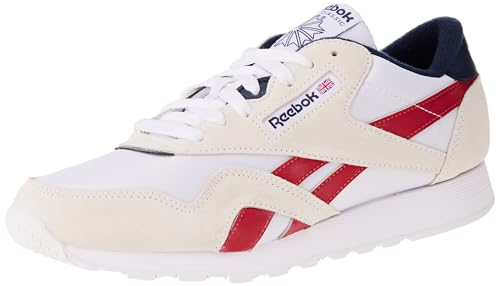 Reebok Herren Klassisches Nylon Sneaker, FTWR White Flash Red Vector Navy, 40 EU von Reebok