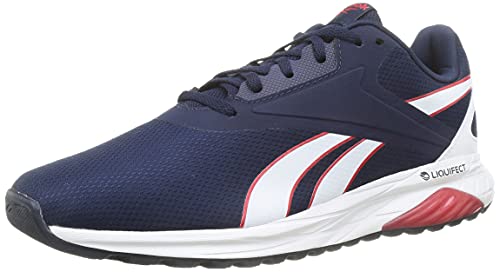 Reebok Herren LIQUIFECT 90 Laufschuhe, Pure Grey 1/Vector Navy/Vector red, 45.5 EU von Reebok