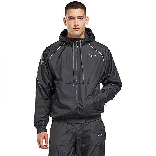 Reebok Herren Mit Fleece gefüttert Jacke, Schwarz, L von Reebok