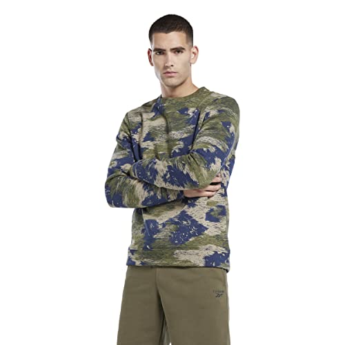 Reebok Herren Modern Camo Crew Sweatshirt, Hunter Green, M von Reebok