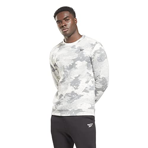 Reebok Herren Modern Camo Crew Sweatshirt, kreidefarben, L von Reebok