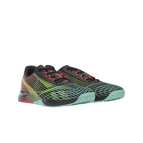 Reebok Herren Nano X1 Pursuit, Core Black/Acid Yellow/Neon Cherry, 44.5 EU von Reebok