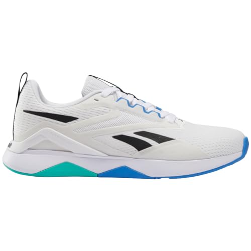 Reebok Herren NANOFLEX TR 2 Sneaker,Footwear White Black Unleashed Green,48.5 EU Reebok Herren NANOFLEX TR 2 Sneaker,Footwear White Black Unleashed Green,48.5 EU von Reebok