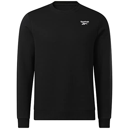 Reebok Herren Ri Left Chest Logo Crew Sweatshirt, Schwarz, M von Reebok