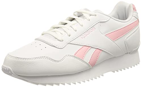 Reebok Damen Royal Glide Ripple Clip Sneaker, White/Pink Glow/White, 38.5 EU von Reebok