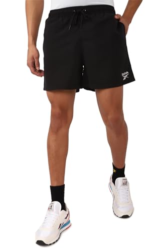 Reebok Herren Schwarz, Polyester, schnelltrocknend Badehose, L/XL von Reebok