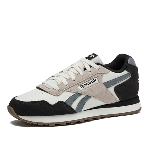 Reebok Herren-Sneaker mit Ventilations-Motiv, Leder, modisch, Weiß/verwaschenes Schwarz/Kreide, 44.5/46 EU von Reebok