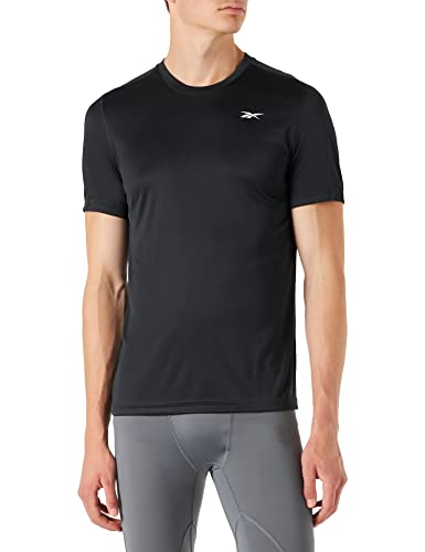 Reebok Herren Workout Ready Short Sleeve Tech T-Shirt, Night Black, M von Reebok