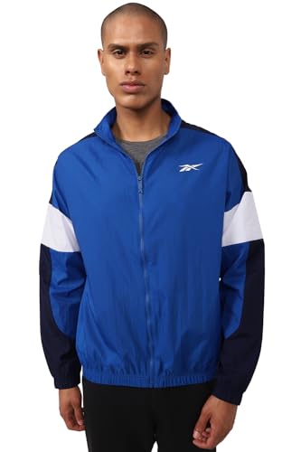 Reebok Herren Workout Ready Train Woven Kapuzenpullover, Vektorblau, L von Reebok