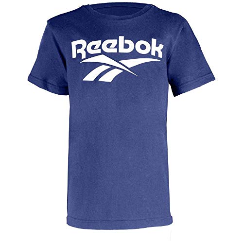 Reebok Jungen Camiseta Lit Vector Stacked Logo T-Shirt, Royal, 3-4 años von Reebok