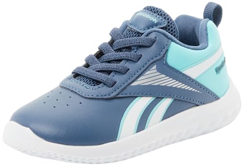 Reebok Jungen Mädchen Rush Runner 5 SYN Elastic LACE Sneaker, Shadow/AIAQUA/FTWRWHITE, 22.5 EU Reebok Jungen Mädchen Rush Runner 5 SYN Elastic LACE Sneaker, Shadow/AIAQUA/FTWRWHITE, 22.5 EU von Reebok