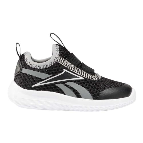 Reebok Jungen Rush Runner Slip-on Sneaker, Black Grey3 White, 32 EU von Reebok