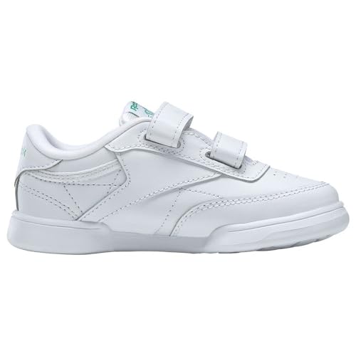 Reebok Jungen Unisex Kinder Club C 2V Sneaker, White/Glen Green/Vector Blue, 22 EU von Reebok