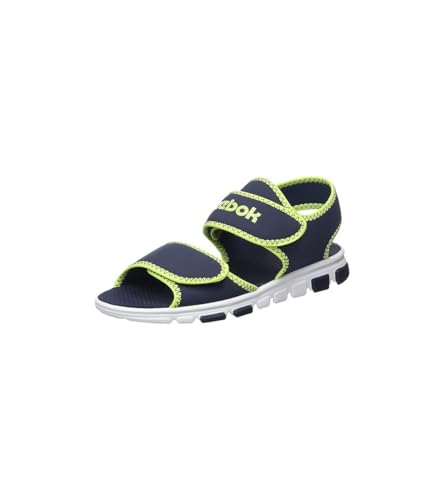 Reebok Jungen Wave Glider Iii Sandalen Freizeit und Sportbekleidung, Vector Navy Acid Yellow Ftwr White, 27.5 EU von Reebok