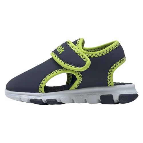 Reebok Jungen Wave Glider Iii Sandalen Freizeit und Sportbekleidung, Vector Navy Acid Yellow Ftwr White, 30.5 EU von Reebok