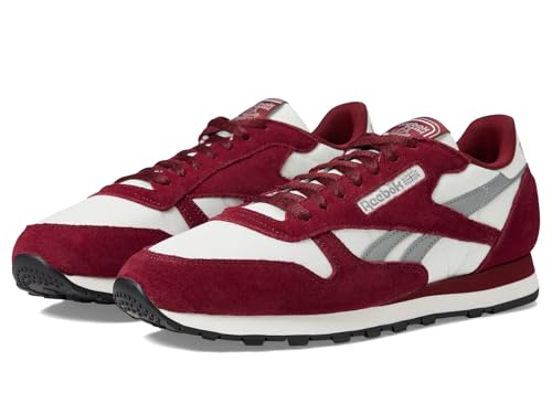 Reebok Klassischer Leder-Sneaker für Erwachsene, Rich Maroon/Chalk/Grey 3, 47/48.5 EU von Reebok
