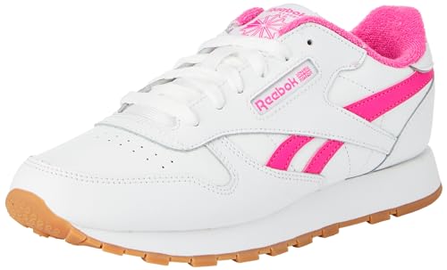 Reebok Unisex Kinder Klassisches Leder Sneaker Niedrig, Ftwr White Laser Pink F23 Reebok Lee 7, 35 EU von Reebok