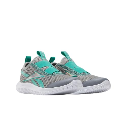 Reebok Mädchen Rush Runner Slip-on Sneaker, Grey3 Unleashedgreen White, 32.5 EU von Reebok