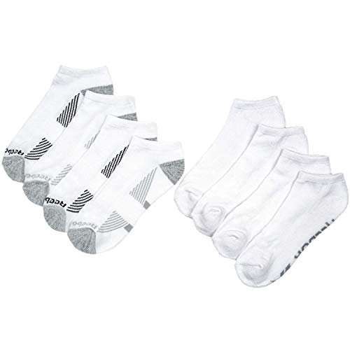 Reebok Men's Low Cut Socks Cushion Performance Training, White, 8 Pairs von Reebok