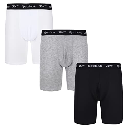 Reebok Men's Mens Sports Trunk Hogan 3pk Black/White/Grey Marl Boxer Shorts, L von Reebok