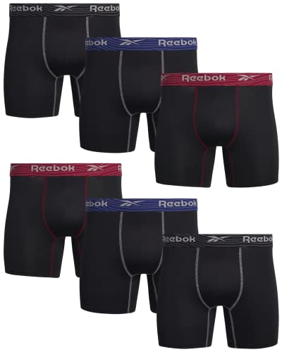 Reebok Men's Performance Boxer Briefs with Comfort Pouch (4 Pack) (Black, X-Large) von Reebok