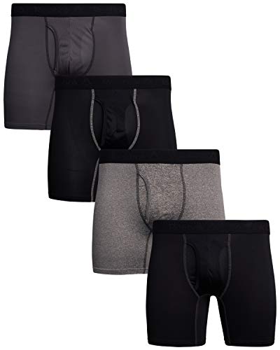 Reebok Men's Performance Boxer Briefs with Functional Fly (4 Pack) von Reebok