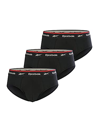 Reebok Men's Wiggins Boxer Shorts, Black, L (3er Pack) von Reebok