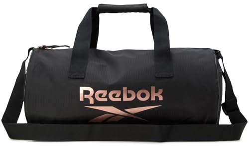 Reebok Seesack – leichte Unisex Handgepäcktasche – Einheitsgröße Sport & Reise Seesack für Damen und Herren, Plyo Tiefschwarz mit Rosen-Logo, Einheitsgröße von Reebok