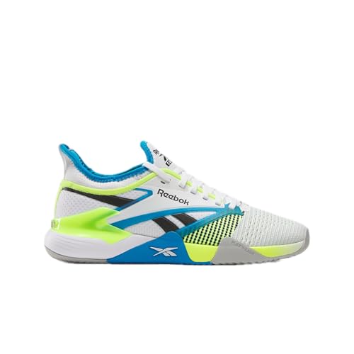Reebok Nano Court Sneaker für Erwachsene, Unisex, Weiß/Digital Lime/Aqua, 42.5 EU von Reebok