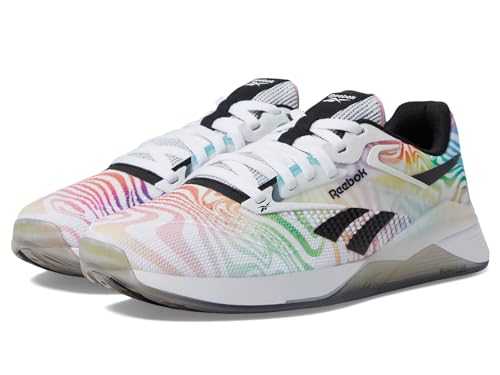 Reebok Unisex-Adult Nano X4 Pride Sneaker, Footwear White/Black/Hydro Blue, 13.5 Women/12 Men von Reebok