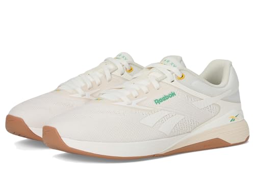 Reebok Nano X5 Herrenschuhe, Cross-Training und leichte Laufschuhe für Herren, Chalk/Alabaster/Upgrade Green, 8 Women/6.5 Men von Reebok