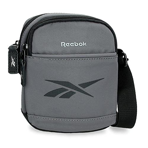 Reebok Newport Umhängetasche zwei Fächer grau 12x16x3,5 cm Polyester von Reebok