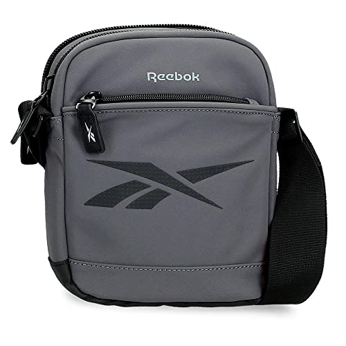 Reebok Newport Umhängetasche zwei Fächer grau 17x22x7,5 cm Polyester von Reebok