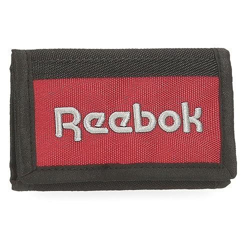 Reebok Portland Geldbörse, Schwarz, 13 x 8 x 2,5 cm, Polyester, Schwarz, Talla única, Geldtasche von Reebok