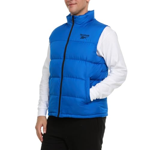 Reebok Herren Pufferweste für den Winter, leichte Daunenalternative, Herren-Oberbekleidung, Winterweste für Herren, bauschige Weste, Vector Blue, XL von Reebok