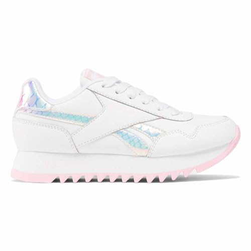 Reebok Mädchen Royal Cl Jog Platform Sneaker, Ftwwht Pnkglw Porpnk, 21 EU von Reebok