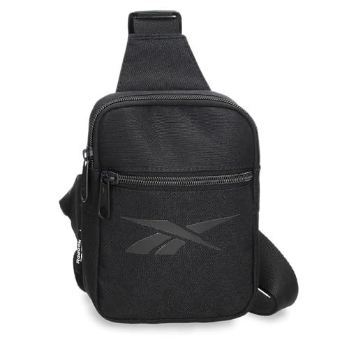 Reebok Royal Crossbody Umhängetasche Schwarz 13x18x4 cms Polyester, Schwarz, Talla única, Umhängetasche von Reebok