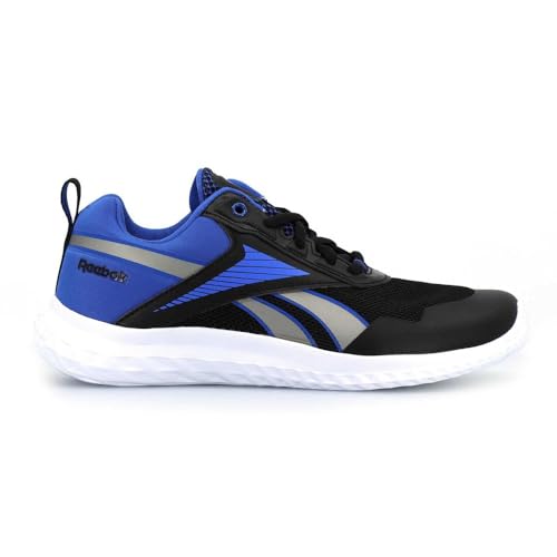 Reebok Jungen Rush Runner 5 Sneaker, Cblack Vecblu Pewter, 30.5 EU von Reebok