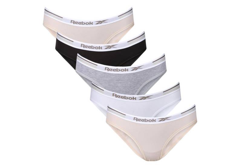 Reebok Slip Afra (5er Pack) weich, basic, eng, bequem, breiter Bund, mit Logo, Baumwollmix von Reebok