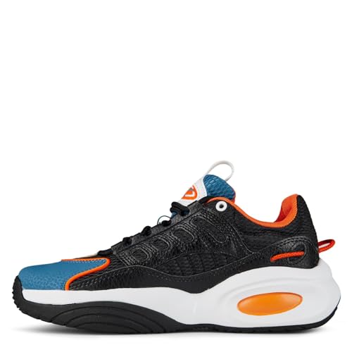 Reebok Solution Mid Sneaker, Core Black Steely Blue Smash Orange, 36 EU von Reebok