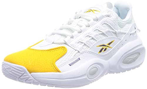 Reebok Solution Mid Sneaker, Footwear White Collegiate Gold Bold Purple, 36.5 EU von Reebok