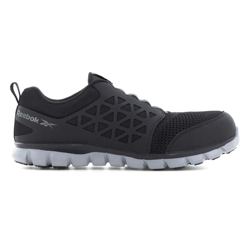 Reebok Sublite Herren Arbeitsschuhe mit gepolstertem Feuer- und Sicherheitsschuh, Schwarz, 10.5 Wide von Reebok