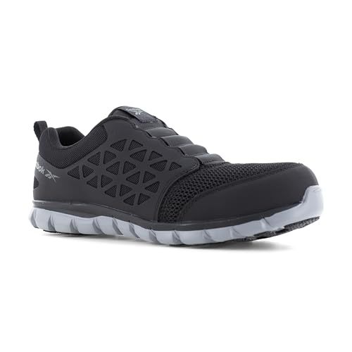 Reebok Sublite Herren Arbeitsschuhe mit gepolstertem Feuer- und Sicherheitsschuh, Schwarz, 44.5 EU von Reebok
