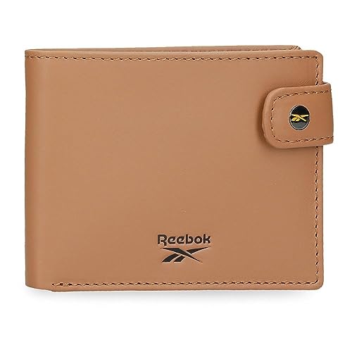 Reebok Switch Horizontale Geldbörse mit Klickverschluss, Braun, 11 x 8,5 x 1 cm Leder, braun, Talla única, Horizontale Brieftasche mit Klickverschluss von Reebok