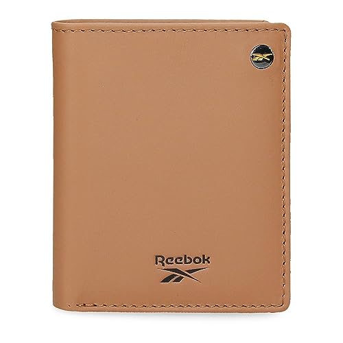 Reebok Switch Vertikale Geldbörse mit Geldbörse, Braun, 8,5 x 10,5 x 1 cm Leder, braun, Talla única, Vertikale Geldbörse mit Geldbörse von Reebok