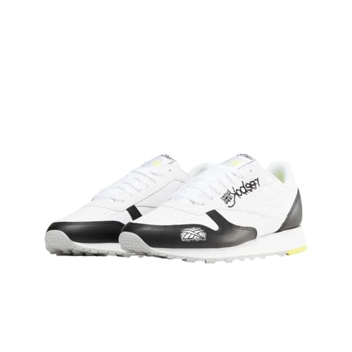 Reebok Unisex Classic Leather Sneaker,Cblack Ftwwht Aciyel,45.5 EU Reebok Unisex Classic Leather Sneaker,Cblack Ftwwht Aciyel,45.5 EU von Reebok