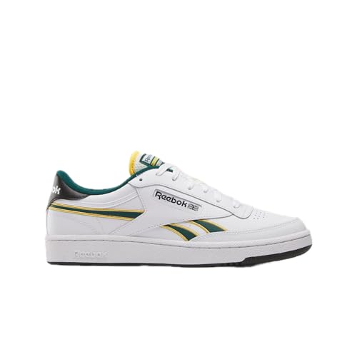 Reebok Unisex Club C Revenge Sneaker, White/Fierce Gold/Collegiate Green, 42.5 EU von Reebok